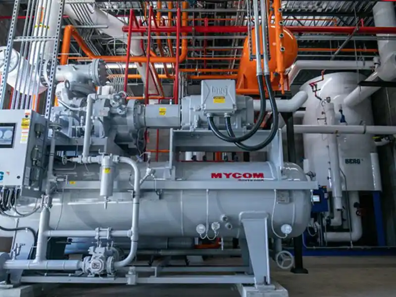 Industrial refrigeration system installation showcasing Catalyst Air Design Service Refrigeration for efficient cooling performance.